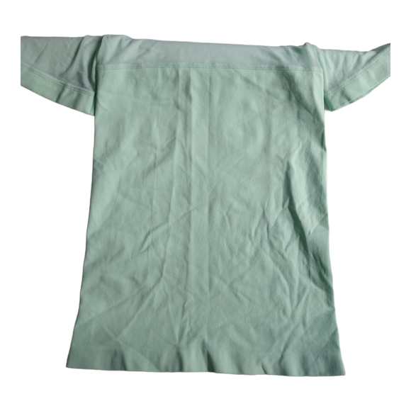 Free People Movement Mint Green Mesh & Solid Seamless Short Sleeve - Picture 4 of 6